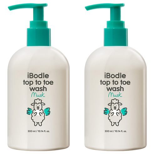 아이보들 유아용 탑투토 올인원워시 머스크, 300ml, 2개