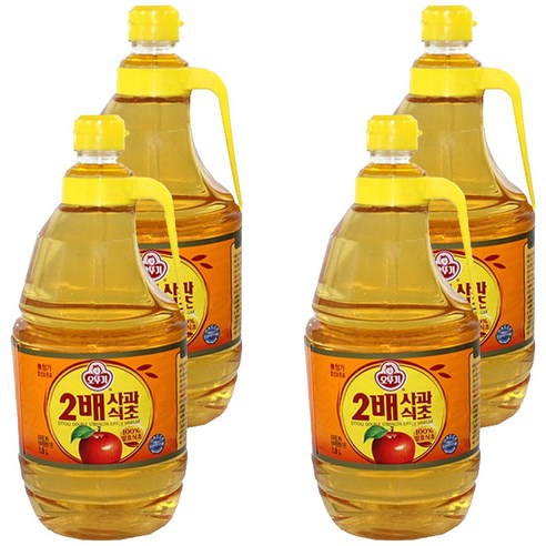 오뚜기 2배 사과식초, 1.8L, 4개