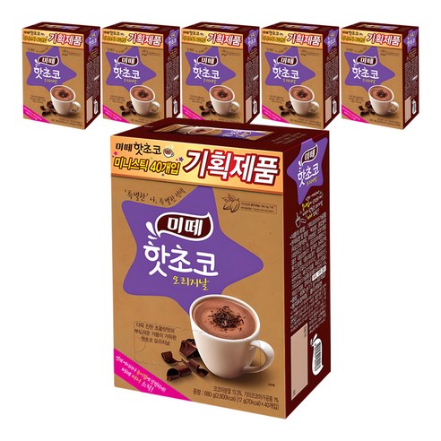 미떼 핫초코 오리지날, 17g, 40개입, 6개