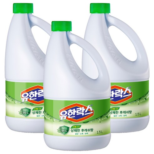 유한락스 후레쉬, 1.5L, 3개