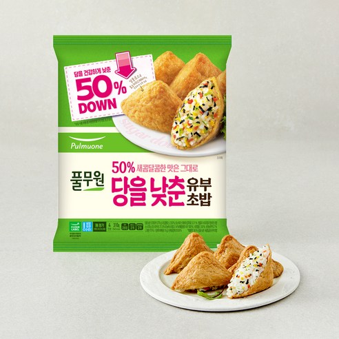 풀무원 50% 당을 낮춘 새콤달콤 유부초밥, 310g, 1개