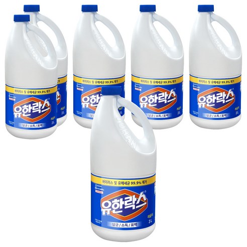 유한락스 레귤러 락스, 3L, 6개