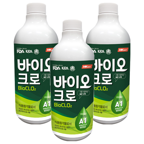 HK 바이오크로 이산화염소 원액, 1L, 3개