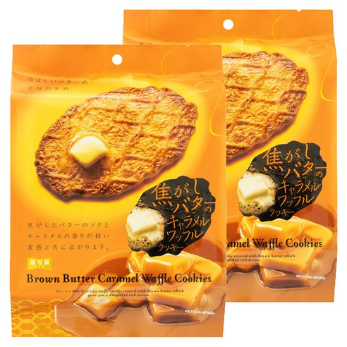 브라운 버터 카라멜 와플 쿠키, 2개, 100g