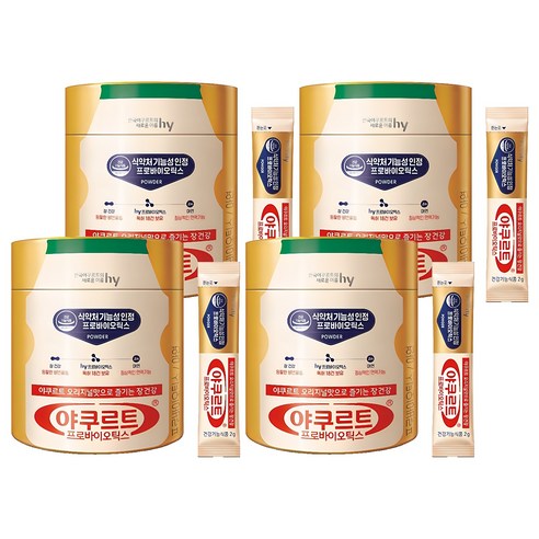 한국야쿠르트 프로바이오틱스 유산균, 120g, 4개