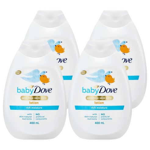 베이비도브 리치 모이스처 유아 바디로션, 400ml, 4개