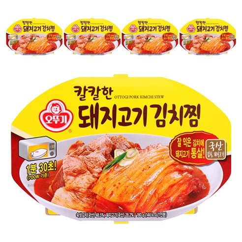 오뚜기 칼칼한 돼지고기김치찜, 180g, 5개