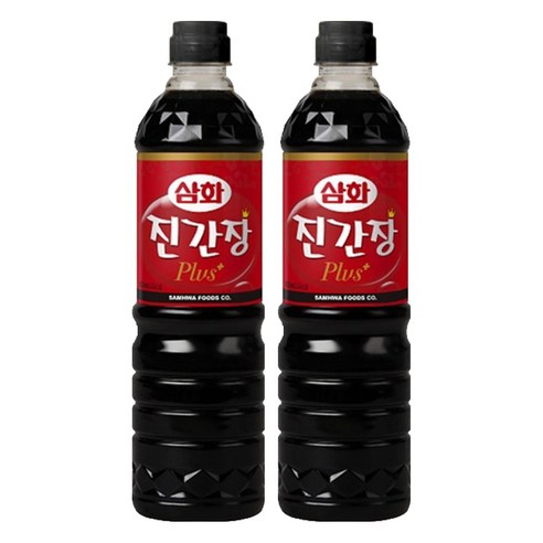 [삼화] 진간장 플러스, 900ml, 2개