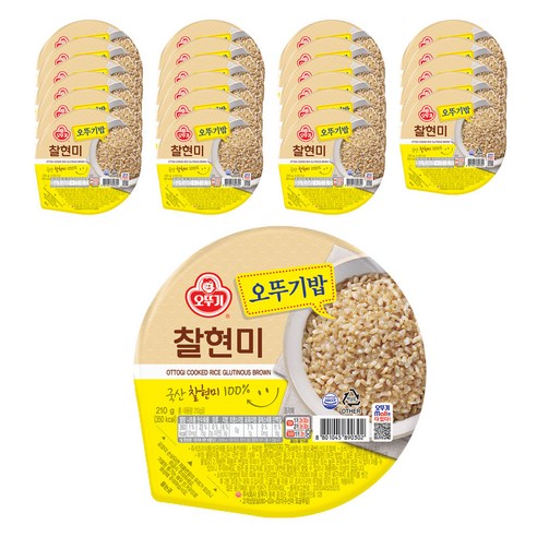 오뚜기 오뚜기밥 찰현미-, 210g, 24개
