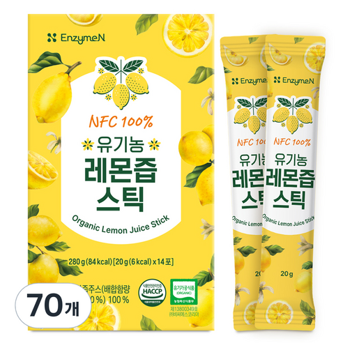 엔자임엔 NFC 100% 레몬즙 스틱, 20g, 70개
