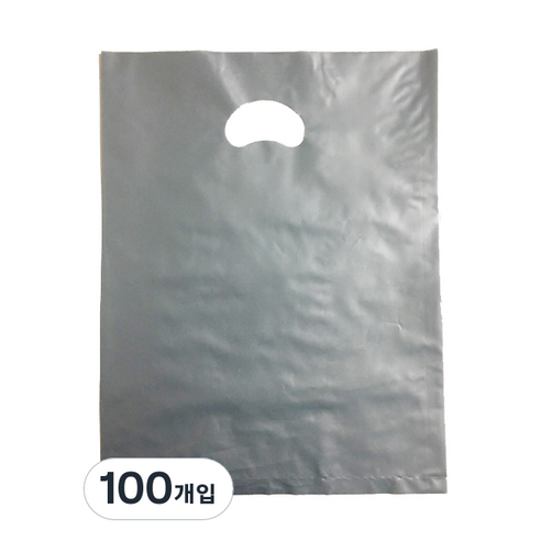 팩스타 펀칭 비닐 포장봉투 가로 25cm x 세로 35cm PE25, 회색, 100개입