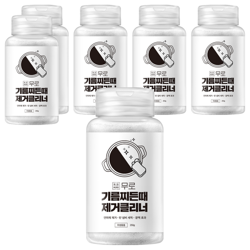 무로 초강력 오븐 기름찌든때 클리너 연마제 제거 겸용 대용량, 250g, 6개