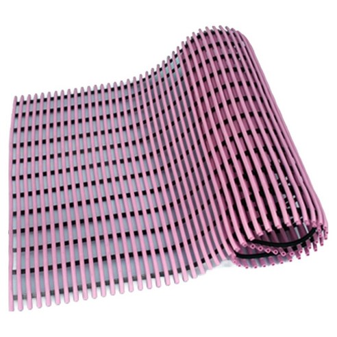 월광 미끄럼방지 욕실매트 튜브형 150 x 120 cm, 분홍, 1개