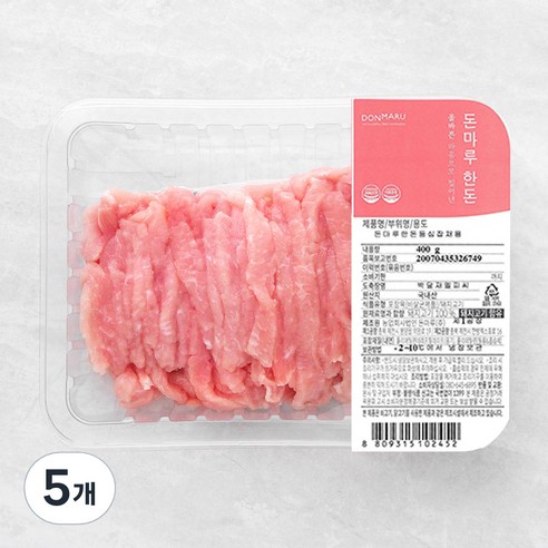 돈마루 한돈 등심 잡채용 (냉장), 400g, 5개