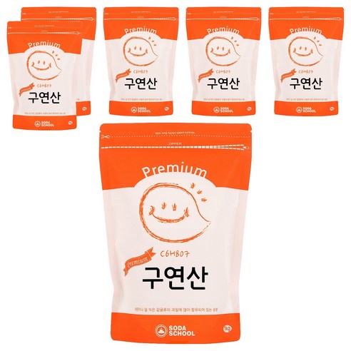 소다스쿨 프리미엄 구연산, 1kg, 6개