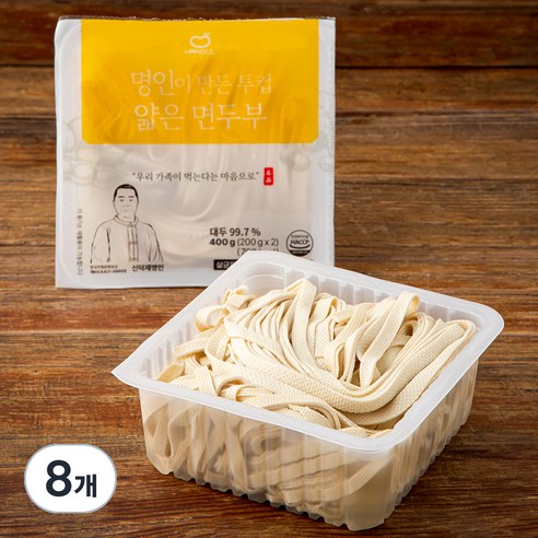 한둘 명인이 만든 투컵 얇은 면두부, 200g, 8개