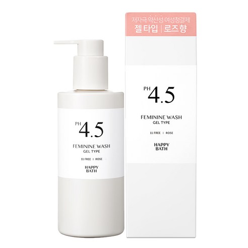 해피바스 PH4.5 약산성 로즈 여성 청결제 젤타입, 1개, 250g