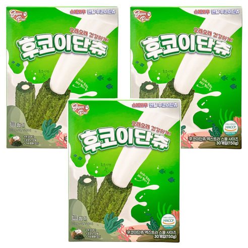 슈퍼보우 강아지 후코이단츄 덴탈껌 간식, 후코이단, 150g, 3개