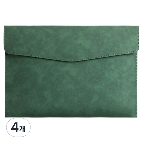 통근창고 A4 서류 파일 케이스 330 x 235 mm, 그린, 4개