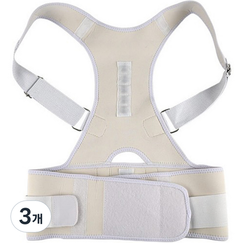 나음다름 바른자세 밴드 화이트 L 60~75kg, 3개
