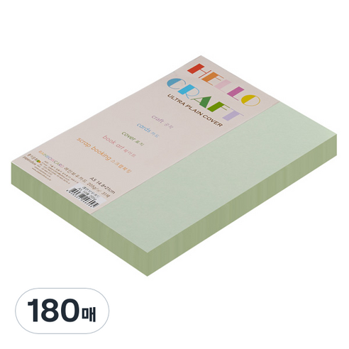 종이문화 친환경색지 레인보우카드 No.13 에메랄드, A5, 180매