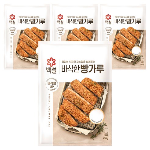 백설 빵가루, 450g, 4개