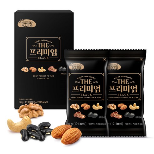 썬넛트 더 프리미엄 하루견과 블랙 믹스넛 15p, 450g, 1개