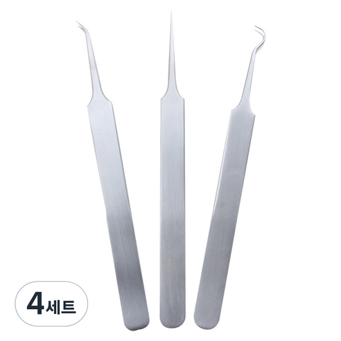 로얄 전문가용 압출기 핀셋 3종 세트, 4세트