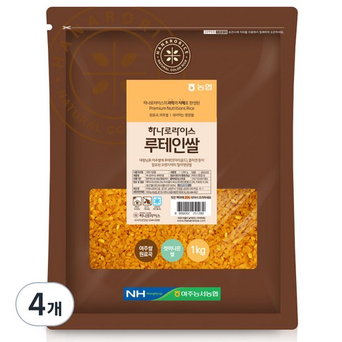 농협 하나로라이스 루테인쌀, 1kg, 4개