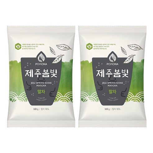 포모나 제주봄빛 말차 파우더, 500g, 2개, 1개입