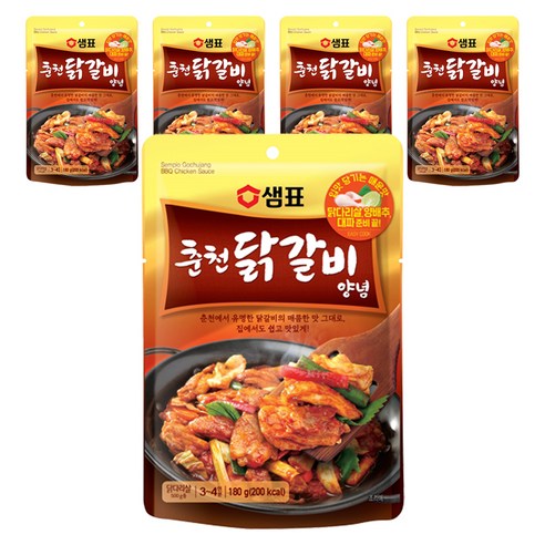 샘표 춘천닭갈비 양념소스, 180g, 5개
