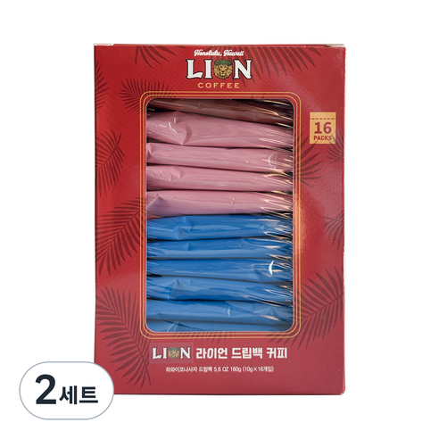 NEW 올인원 라이언 드립백 커피 B구성 세트, 40g, 2개