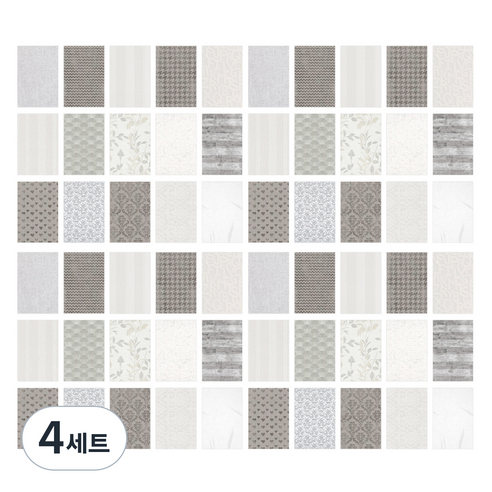 올리브파티 데일리라이프 감성 빈티지 다꾸 배경 메모지 30p 세트, 그레이, 그레이, 4세트