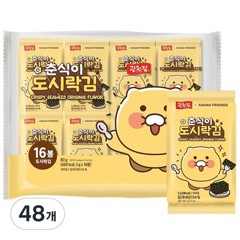 카카오 춘식이 재래 도시락김, 5g, 48개