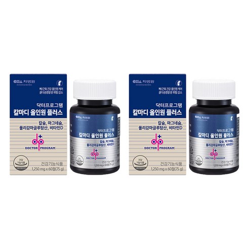 닥터프로그램 칼마디 해조 칼슘 마그네슘 뼈건강 올인원 플러스, 2개, 60정