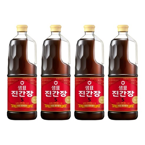 샘표 진간장 S, 1.7L, 4개