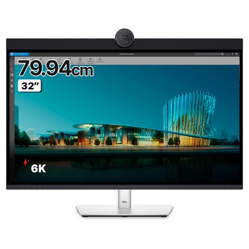 델 6K UHD 울트라샤프 IPS Black 패널 웹캠 모니터, 79.9cm, U3224KB