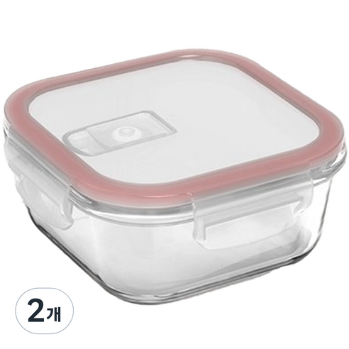 파이렉스 이지벤트 정사각 내열유리 용기 515ml, 단품, 2개