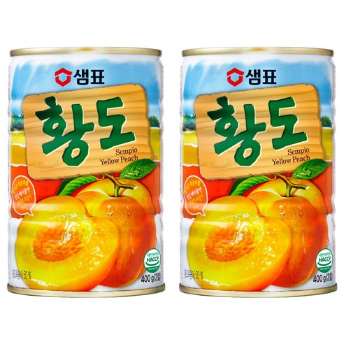 샘표 황도 통조림, 400g, 2개