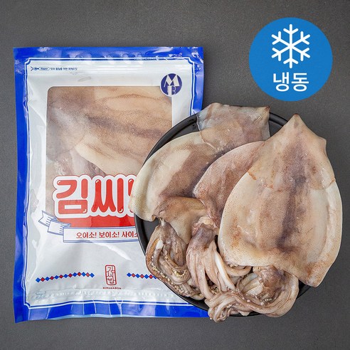 김씨밥 깔끔하게 손질한 오징어 (냉동), 300g(2~3미), 1개 손질된전복