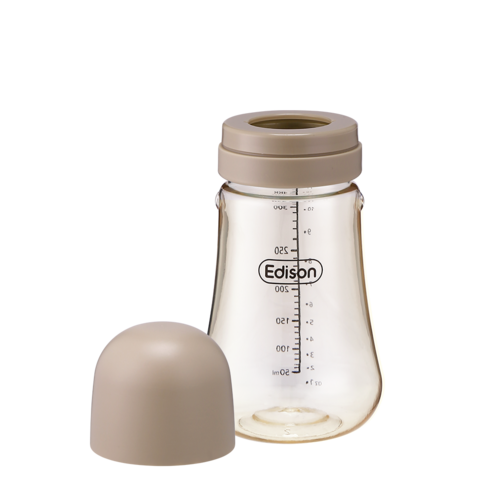 에디슨 국산 모유감성 PPSU 젖병 340ml, 노꼭지, 베이지, 1개