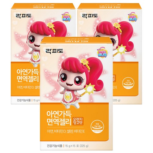 락피도 아연가득 면역젤리 15p, 225g, 3개