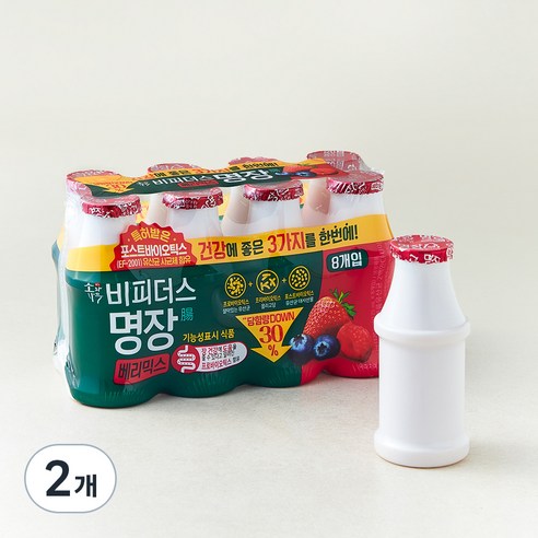 소와나무 비피더스 요구르트 명장 베리믹스, 125ml, 8개입, 2개