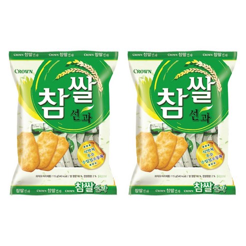 크라운 참쌀선과, 115g, 2개
