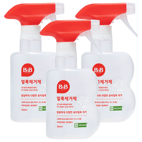 비앤비 유아용 저자극 얼룩제거제, 300ml, 3개