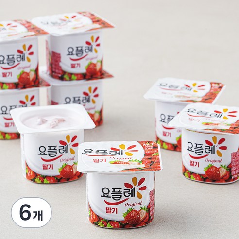 요플레 오리지널 딸기, 680g, 6개