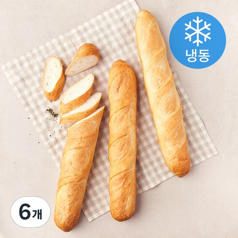 신라명과 모닝 프렌치 바게트빵 (냉동), 270g, 3개입, 6개