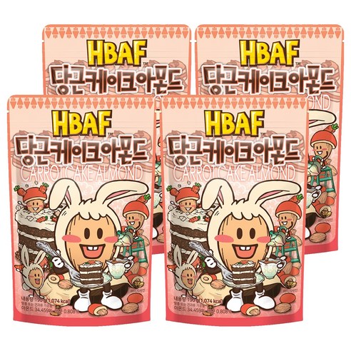 바프 당근케이크 아몬드, 190g, 4개