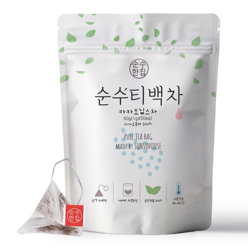순수한집 카카오닙스차 삼각티백