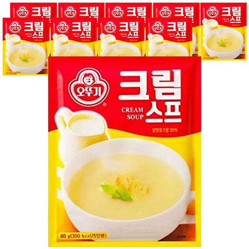 오뚜기 크림 스프, 80g, 10개